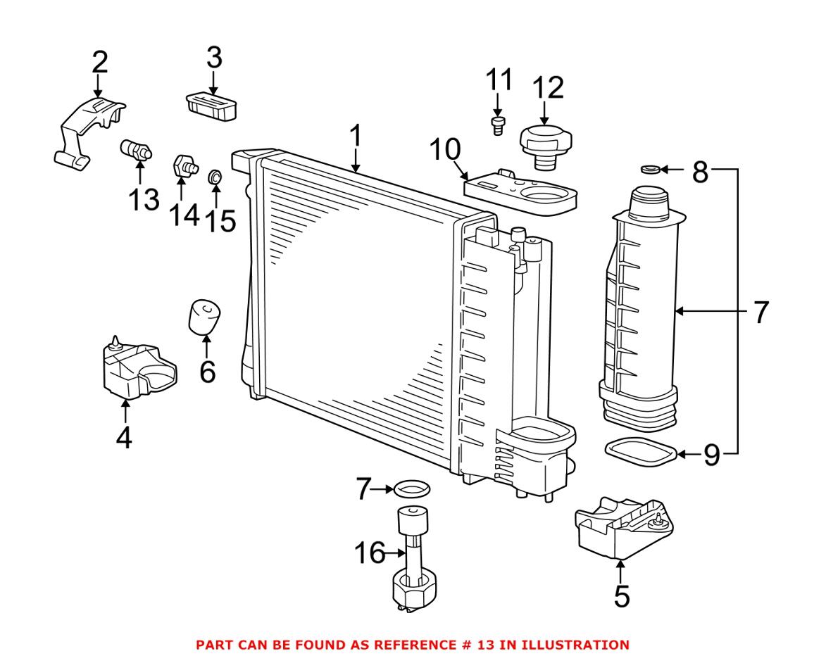 BMW Auxiliary Cooling Fan Switch 61311378073